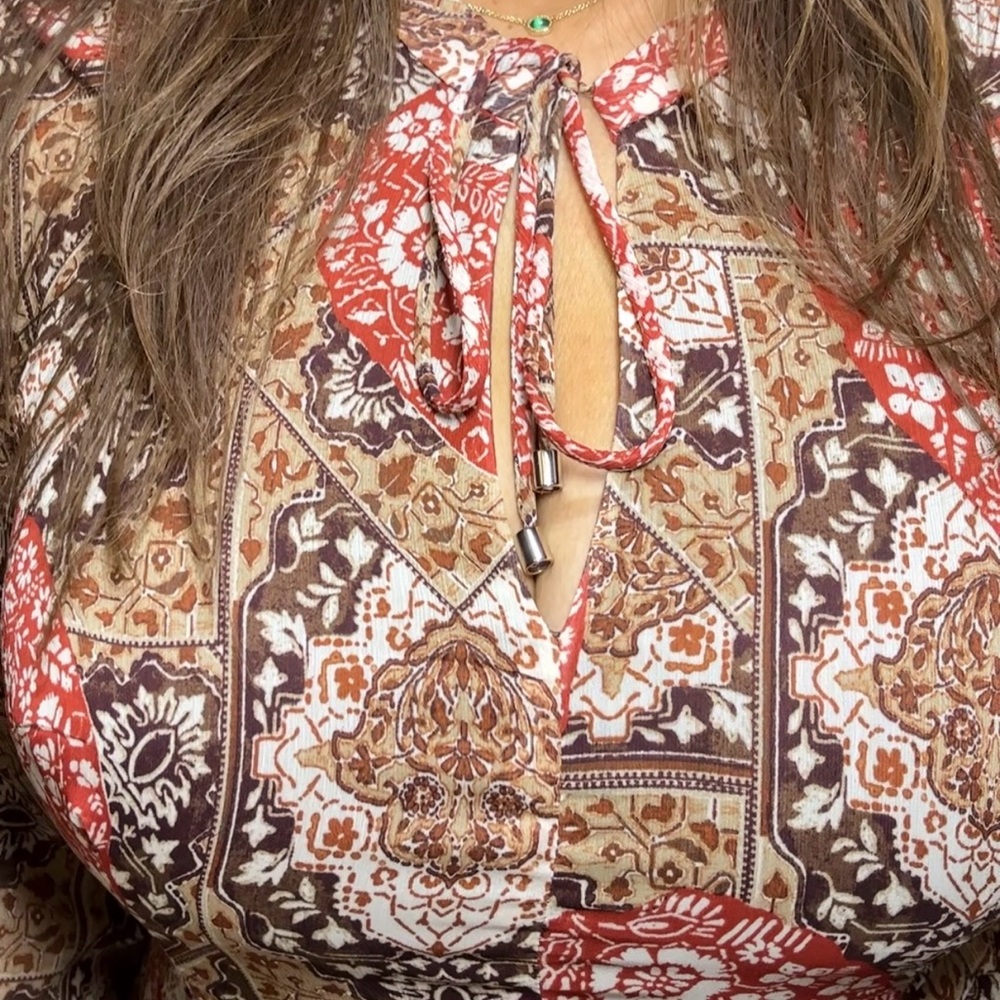 Tommy Hilfiger Multicolor Floral Long Sleeve Dress - Picture 9 of 10